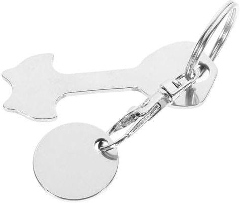 Ciieeo Shopping Cart Trolley Token Keychain Key Ring Coin Holder for Shopping Carts Outdoor Use