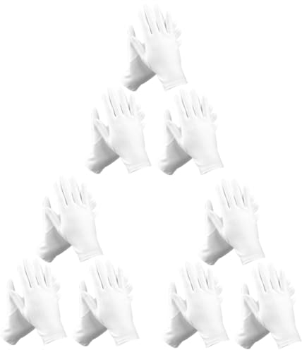 OSALADI 9 Pares De Guantes De Nitrilo Para Examen Guantes De Algodón Para Manos Secas Guantes De Nitrilo Guantes De Trabajo De Algodón Guantes Desechables Guantes De Trabajo Para