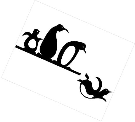 UPKOCH Penguin Switch Sticker Lovely Decal for Wall PVC Sticker for Living Office