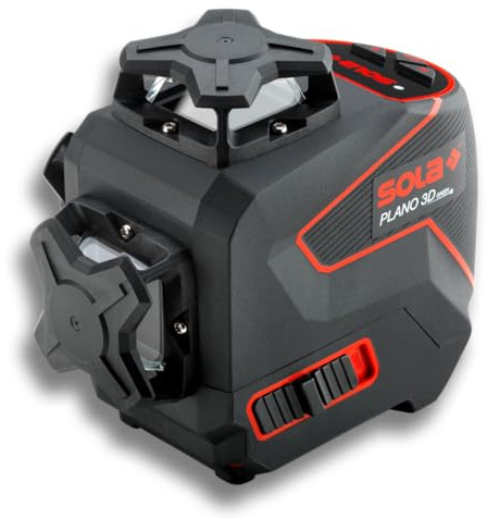 Proiettore Laser Professionale a Linee e Punti Autolivellante SOLA PLANO 3D GREEN per Opere in Cartongesso Montaggio Punti Luce Rivestimenti Soffitti Posare Piastrelle Pareti Pavimenti Montare Mobili