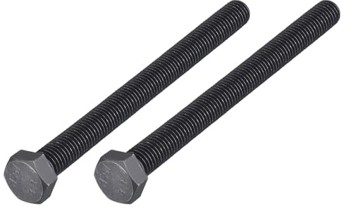 METALLIXITY 2Pcs Boulons Hexagonaux M14-2 x 160mm Finition Oxydée Noire | Boulon À Tête Hexagonale, Acier Carbone Classe 8.8, Filetage UNC Gros Pas, Pour Réparation De Meubles