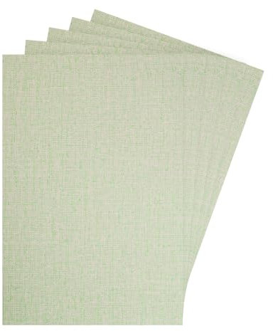 QUARKZMAN Tablas de Suelo para Casa de Muñecas 12 Pulgadas x 8 Pulgadas Papel Tapiz y Suelo para Casa de Muñecas Patrón de Tela Verde Claro para Accesorio de Casa de Muñeca 5 Pzas