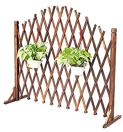 Babyzaun, Sichtschutzzaun für den Garten – Zaun aus Holz, Gitterdekoration, Teleskop-Leitplanke, Gartenzaun für den Außenbereich, Hundezaun, Gebogene Sichtschutzwände für das Esszimmer, (H70)