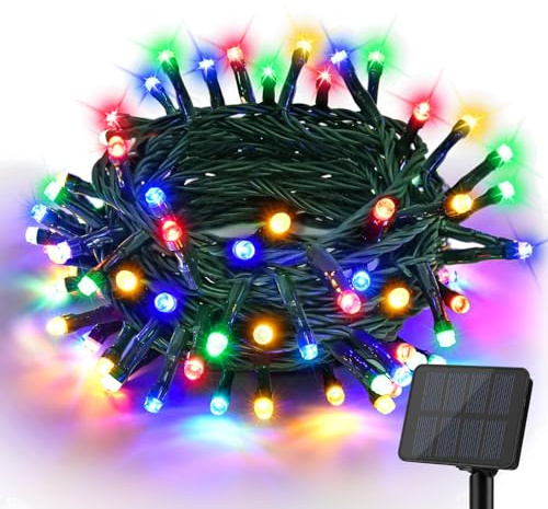 Gcstnn Solar String Lights Outdoor, 5M 50 LED Solar Powered Fairy Lights, 8 Modes IP65 Waterproof Solar Lights for Garden Patio Yard Party Christmas(Multicolor)