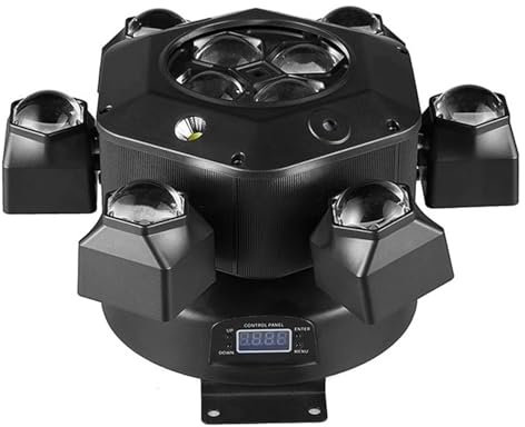 Lumières disco Projecteur À Tête Mobile À 6 LED, Éclairage D'effet De Scène Avec Laser For DJ Disco Fête De Mariage Concert DMX, Luminaire À Faisceau Sonore Pour DJ Club Brithday KTV Festival Accueil(