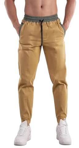 SRZYMJ Cargohose Herren 7/8 Hose Herren Graue Jogginghose Herren Oversize Jogginghoseherren Cargo Tanzstrumpfhose Khaki Chinohose Stretch Regular Fit S