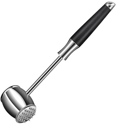 Mazo ablandador de carne de doble cara de acero inoxidable con agarre antideslizante, martillo for carne, clavos, mazo for carne, herramienta for ablandar carne, mazo for cocina, for ablandar carne, c