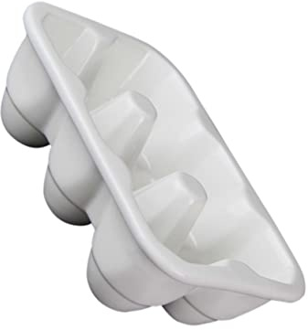 Uonlytech 6 Cuadrículas Bandeja de Huevos de Porcelana para Refrigerador Rejillas Organizador de Cocina Color Puro para Almacenar Huevos Frescos el Frigorífico