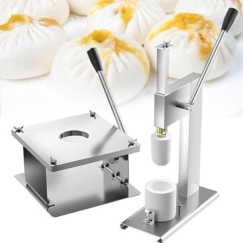 QUSYZD Machine Manuelle de Fabrication de Petits Pains, Machine Commerciale de Fabrication de Baozi, Moule de Fabrication de Petits Pains farcis à la Vapeur en Acier Inoxydable pour la CU,