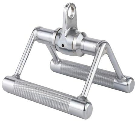 Gym Cable Row Attachments - V Shape Cable Machine Press Down Handle | Solid Steel Seated Row Cable Machine Handle, Heavy Duty Twin Seated Row V Handle For Other Fitness Equipment