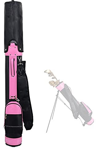 VDLLQYN, Leichte tragbare Golf-Standtasche, MiniGolf-Schlägertasche, Reise-Golftasche mit weichem Riemen, Mehrfarbig optional,Golf Tasche.(Pink)