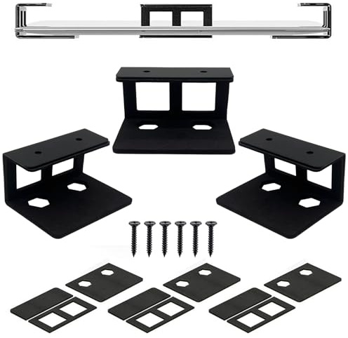 Soporte Bajo Escritorio para Portátil, Soportes Multifuncionales Bajo el Escritorio, Compatible con Dispositivos hasta 36 Mm Altura, para Guardar Objetos como Ordenadores Portátiles