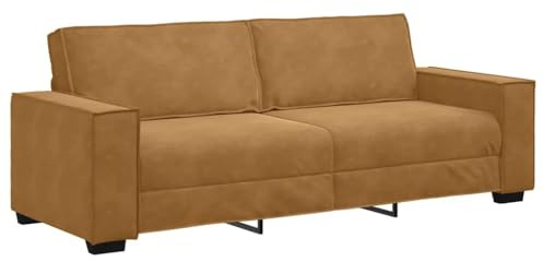 vidaXL 3-Sitzer-Sofa Braun 180 cm Samt, Sofa, Sofa 3-Sitzer, Sofa Samt, Couch, Dreisitzer-Sofa, 3-Sitzer-Sofa Samt, Dreisitzer-Sofa Samt