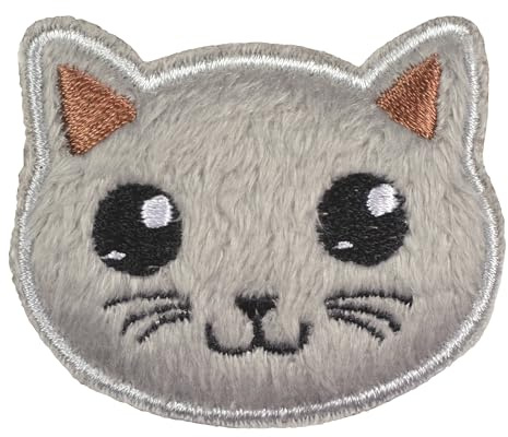 Prym 923234 Applikation Katze, grau