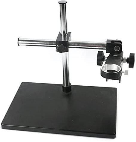 Lab Microscope Accessories Adjustable Boom Arm, 50mm Focusing Ring Bracket Metal Desktop Boom Stand Industrial Camera