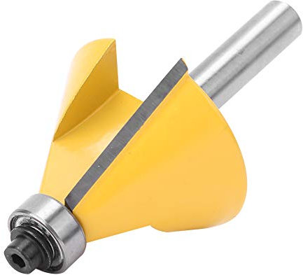Fdit Rutschbefündel über Roog -Router -Bit Haltleber Holz Mahlen Cutter für MDF, Massivholz, Sperrholz, Schrank, 8 Mm Schenkel (30°)