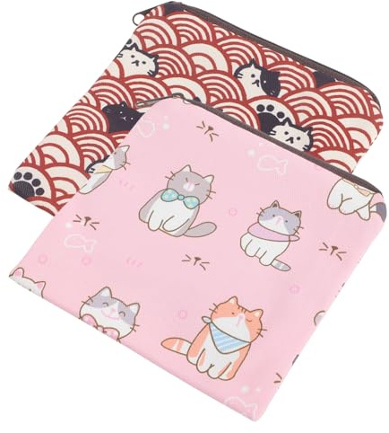 HAPINARY 2 Stück Damenbinden Aufbewahrungstasche Polyester Tragbar Hygienebeutel Für Unterwegs Handtaschen Organizer