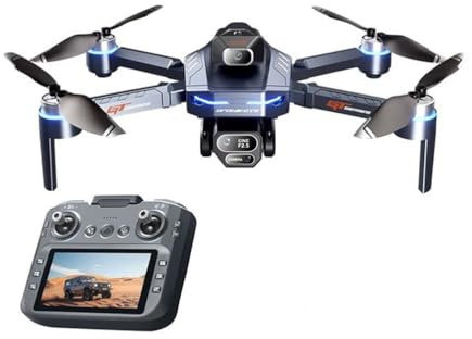 LKHLTBF 6k,Triple Battery,Drone gt8 4k Professionnel avec caméra aérienne 6k FPV évitant Les Obstacles avec Grand écran, télécommande Pliable rc