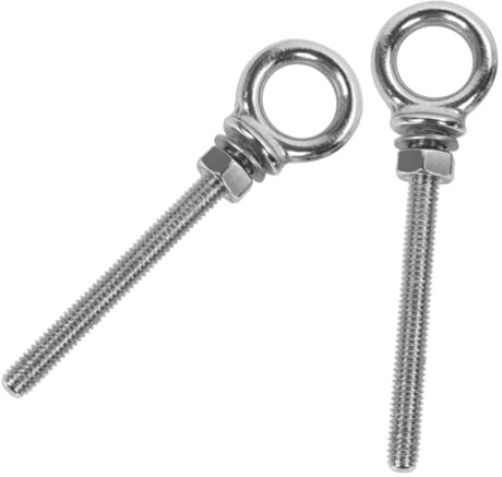 Ciieeo 2piezas Pernos De Ojo De Acero Inoxidable Tornillo Con Aro De Suspensión Para Exteriores Pernos De Ojo Con Tuercas De Alta Resistencia