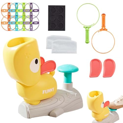 Vibhgtf Jouet de Lanceur de soucoupes Volantes - Machine Pop-ups créative, Jeu STEM interactif - Lanceur à Pied pour, Jeu Parent-Enfant, fête, Exercices de Coordination, Cadeau Fille