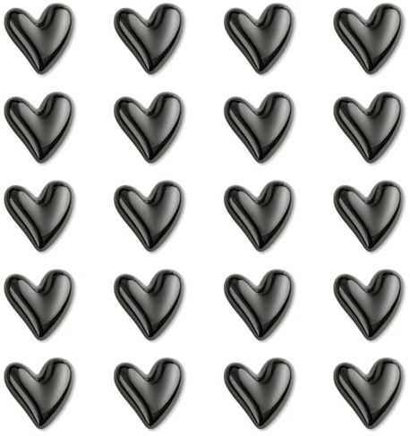 20 imanes para nevera, pizarras magnéticas para nevera, 3D, pequeños imanes decorativos para nevera para pizarra blanca, frigorífico, calendario, cocina, oficina y aula (negro)