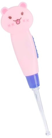 Haofy Baby öronpetare, LED-ficklampa öronrengörare för Barn, Säker och Skonsam öronvaxborttagare med Tecknad Design, Batteridriven för Enkel Användning (Rosa katt)