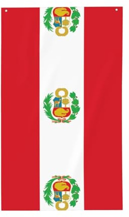 Bandera de Perú para exteriores, banderas para exteriores con imagen personalizada para decoración de la casa