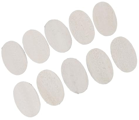 Dioche Éponge de Luffa Naturelle, Tampon de Vaisselle pour Ustensiles de Cuisine et Nettoyage du Corps de la Douche, 100% Fibre de Luffa, 3,15 X 4,72 Pouces, 10 Pièces
