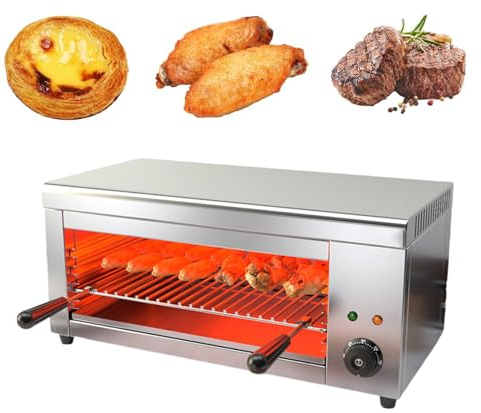 Gril électrique pour fondeur de fromage, gril à salamandre commercial, gril d'intérieur en acier inoxydable pour usage domestique et commercial 2000 W