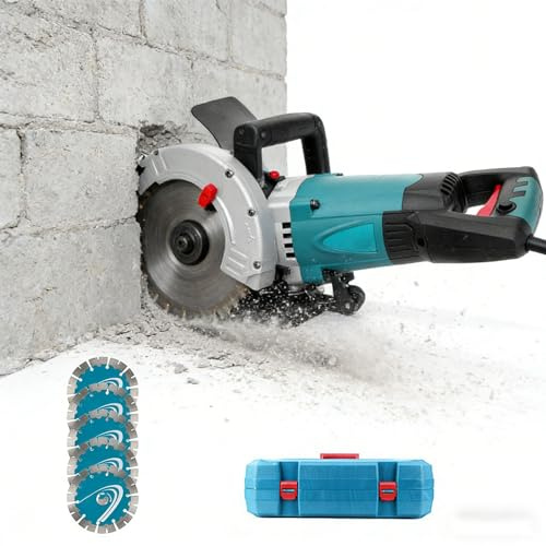 Scie à béton électrique Machine de découpe portative multifonctionnelle Machine de rainurage haute puissance for carrelage, bois, pierre for couper les rainures de béton de marbre