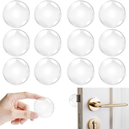 12 Stück Türstopper Wand, 40 * 8mm Transparent Türpuffer Selbstklebend | Türstopper Wand Dezente, Gummipuffer Selbstklebend, Wandschutz, für Wände, Bad, Glasflächen, Gummistopper