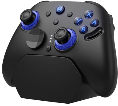 NYXI Imperial PC Gaming Controller with Adjustable Tension TMR Joysticks (Zero Drift), Interchangeable ABXY Buttons for PC/Switch Layouts, Dual-Mode Hall Triggers, 1200mAh Battery & Charging Dock – Compatible with PC, Switch, Android, TV