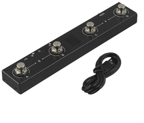 M-VAVE Chocolate BT per MIDI, interruttore a pedale senza fili, 4 tasti, ricaricabile USB, per app CubeSuite, custodia in metallo, portatile per musicisti