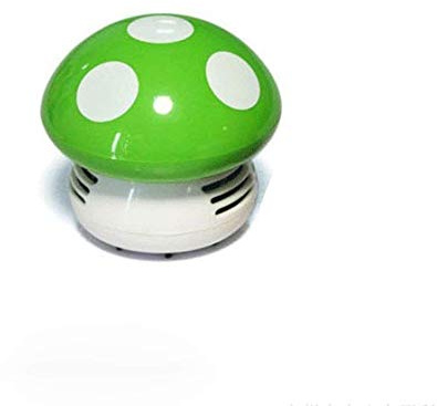 Gocomcom Honbay Mini Cute Table Dust Vaccum Cleaner, Mushroom Shaped New Portable Corner Desk Vaccum Cleaner Mini Cute Vacuum Cleaner Dust Sweeper (Green)