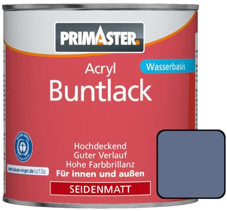 Primaster Acryl Buntlack 375ml Taubenblau Seidenmatt Wetterbeständig Holz&Metall