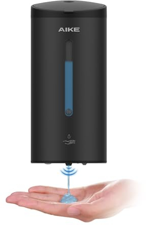 AIKE AK1205E Automatischer Seifenspender Wandmontage, Gewerblich Große Kapazität Edelstahl Flüssigspender für Esszimmer und WC