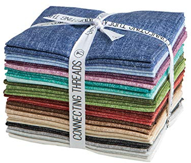 Connecting Threads Blender Collection Quilting-Stoffpaket aus Baumwolle, vorgeschnitten (Chambray Tonals)