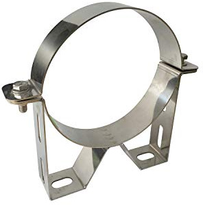 H&M New Line Edelstahlschornstein Schornstein Einzelteil Zubehör Wandhalter Abstandhalter 50mm Abstand für Ø180mm Innendurchmesser mit 25mm Isolierung 0,5mm Materialstärke