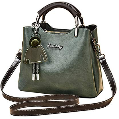 BUKESIYI Damen Tasche Umhängetasche Handtasche Frauen Klein Schultertasche Weekender Lack PU Leder DE77257