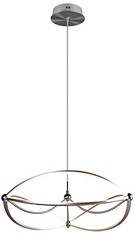 Trio Leuchten LED Pendelleuchte Charivari 321210107, Metall Nickel matt, inkl. 42 Watt LED, Switch Dimmer |