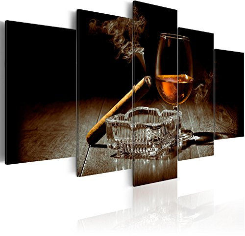 B&D XXL - Akustikbild 225x112 cm Bilder mit Akustikschaumstoff Hochleistungsschallabsorber Schallschutz Leinwandbild XXL 5 tlg Wandbild i-B-0014-b-o