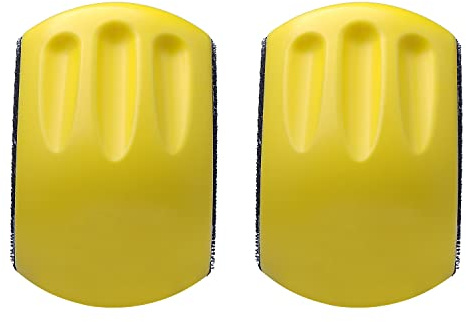 Maus-Schleifklotz 125mm Klett, 2 Stück | Robuster Klettverschluss, für Nass- & Trockenschliff, geeignet für Holz, Metall, Spachtel & Farbe, langlebig, einfacher Wechs