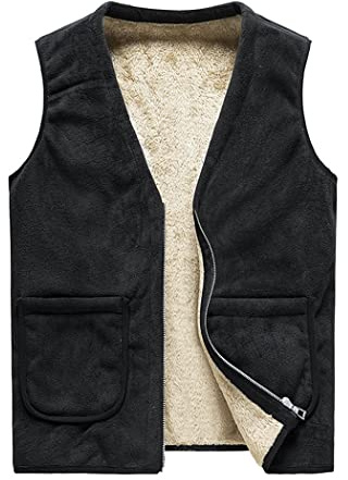 RQPYQF Herrväst, termisk fritidsväst, vindtät arbetsväst, vinter, varm väst, fleeceväst, softshellväst, svart, 3XL