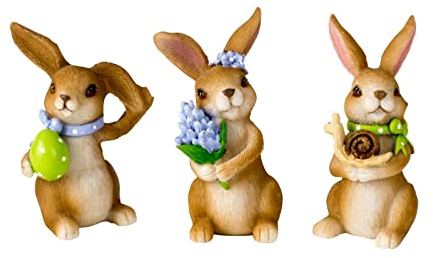 Geschenkestadl Osterhasen Figuren 12 Stück 8 cm Hasen Ostergeschenk Tischdeko Dekofiguren Osterdeko