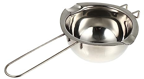 OHPHCALL Stainless Steel Soap Melting Pot Compact DIY Wax Melting Bowl Short Hook Handle Safe Heat Resistant Container for Handmade Soap and Wax