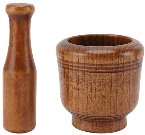 Ensemble De Mortier Et Pilon, Mortier Et Pilon En Bois, Presse-ail, Broyeur à Main, Broyeur à épices, Bol, Moulin à Nourriture, Bol De Mélange Pour la Cuisine