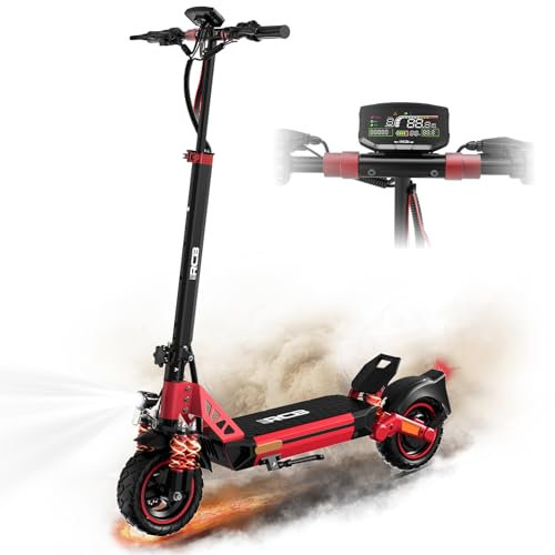RCB D5 Elektroroller, E-Scooter mit Straßenzulassung (ABE), 90-100KM Reichweite, 20.8Ah Batterie, 500W Motor, 10 Zoll Flatproof-Reifen, APP-Steuerung, Doppelter Stoßdämpfung, Faltbar Elektro-Roller