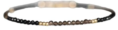 Armband mit Perlen Geschenk Frauen Damen schwarz gold zart Trend