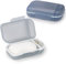 Oamwrae 2 Piezas Jabonera con Tapa, Jabonera Viaje con Anillo de Sellado de TPR, Portátil Jabonera de Viaje, para Ducha, Viajes, Senderismo y Baño (Gris y Azul)