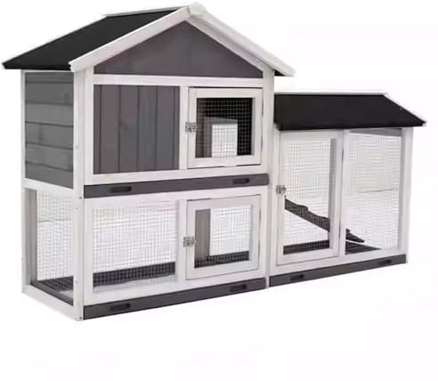 Vzhrvd Hühnerstall Aus Holz für Draußen, Hühnerkäfig, Hühnerstall, Geflügelkäfig, Nistkasten, Maschendrahtzaun, Hühnerstall für Draußen, Geeignet für Den Garten